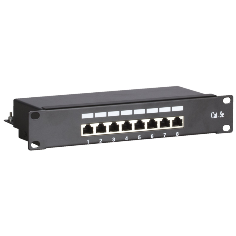 10 tuuman CAT5e FTP-päivityspaneeli - 8 porttia