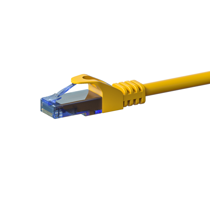 UTP CAT6a patch-kaapeli 5m keltainen - 100% kuparia