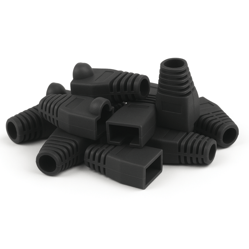 DANICOM RJ45 Kaapeliläpivienti Musta - 10 kpl