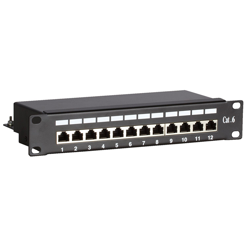 10 tuuman CAT6 FTP patch -paneeli - 12 porttia