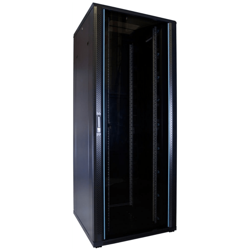 47U palvelinkaappi lasiovella 800x800x2200mm (LxSxK)