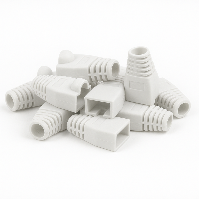 DANICOM RJ45 Kaapeliläpivienti Valkoinen - 10 kpl