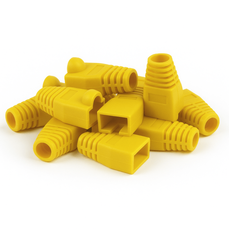 DANICOM RJ45 Kaapeliläpivienti Keltainen - 10 kpl