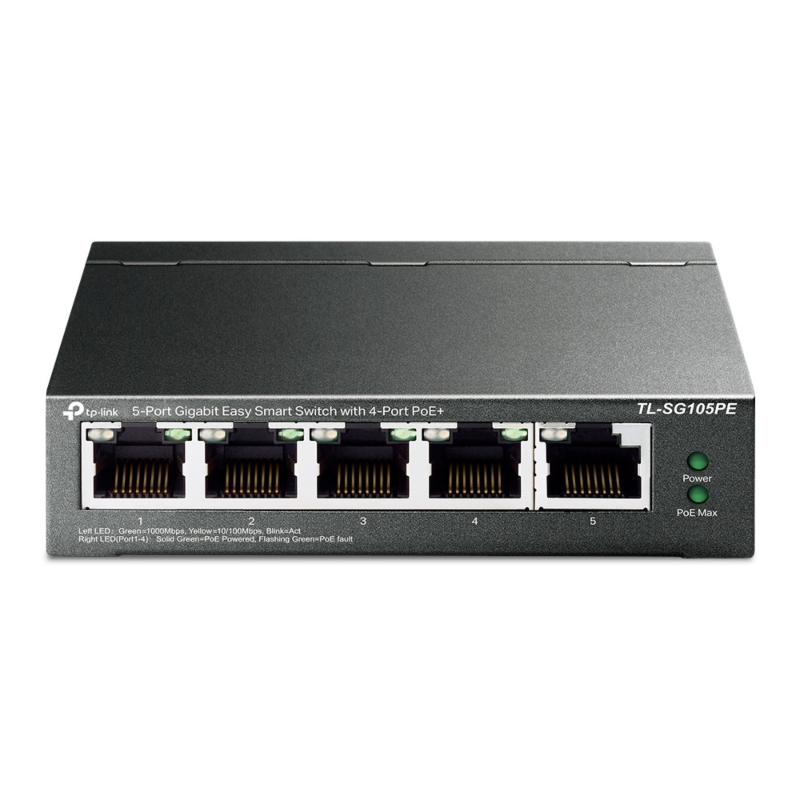 TP-Link 5-porttinen SG105PE hallitsematon PoE-älykytkin