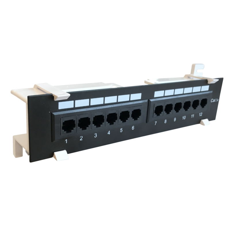 CAT5e UTP Wallmount Patch Panel - 12 porttia