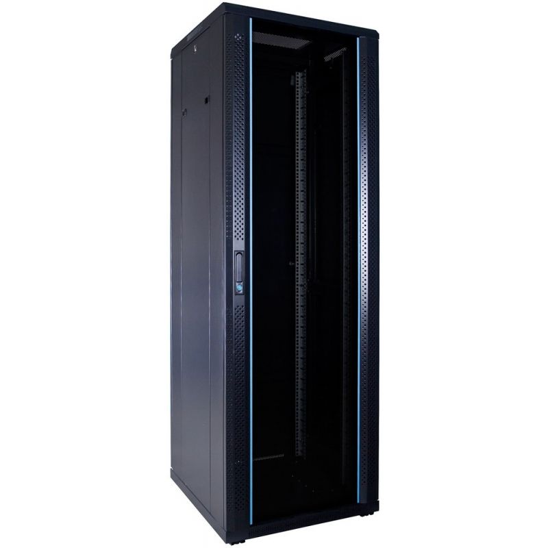 37U palvelinkaappi lasiovella 600x600x1800mm (LxSxK)