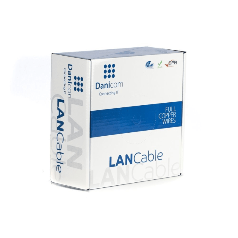 DANICOM CAT6 FTP 100m kaapeli jäykällä rullalla - LSZH (Dca)