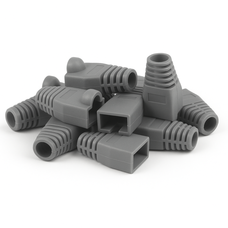 DANICOM RJ45 Kaapeliläpivienti Harmaa - 10 kpl