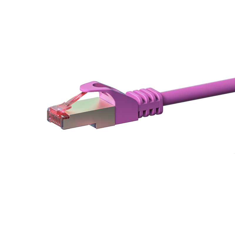 CAT6 S/FTP (PIMF) patch-kaapeli 0,25 m pinkki