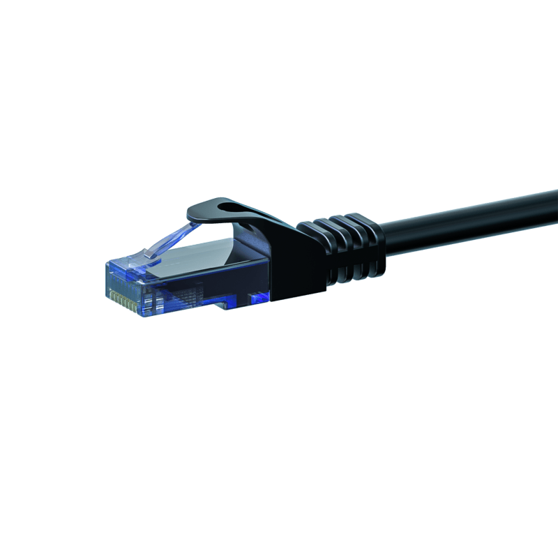 UTP CAT6a patch-kaapeli 0,15m musta - 100% kuparia