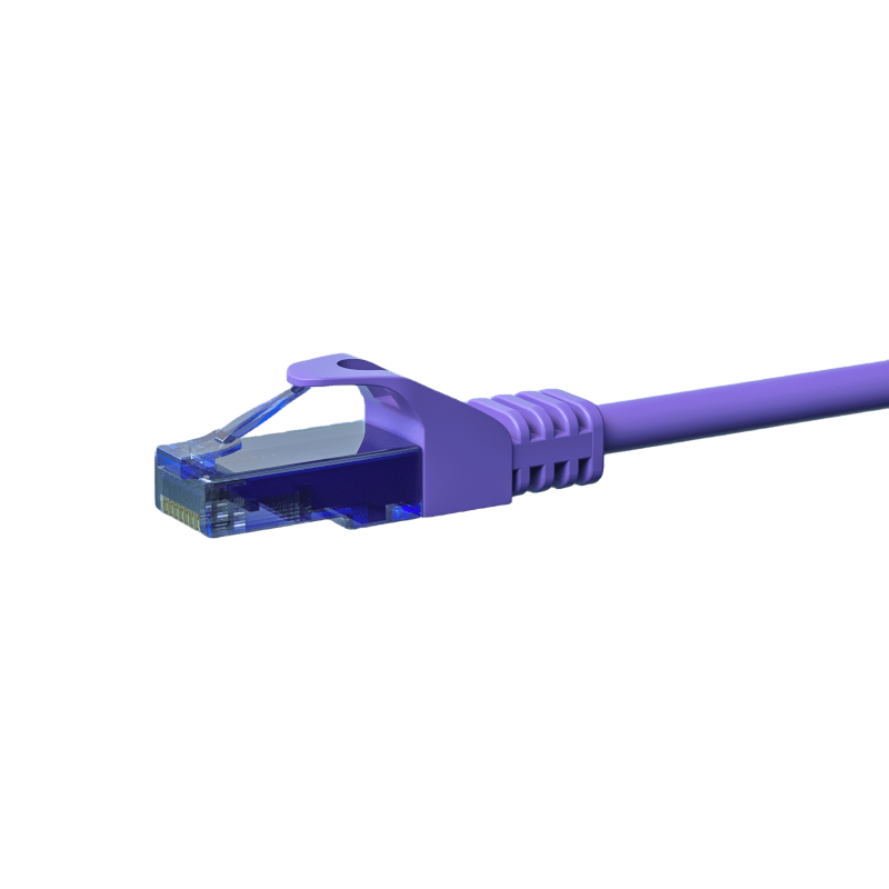 UTP CAT6a patch-kaapeli 0,15m violetti - 100% kuparia