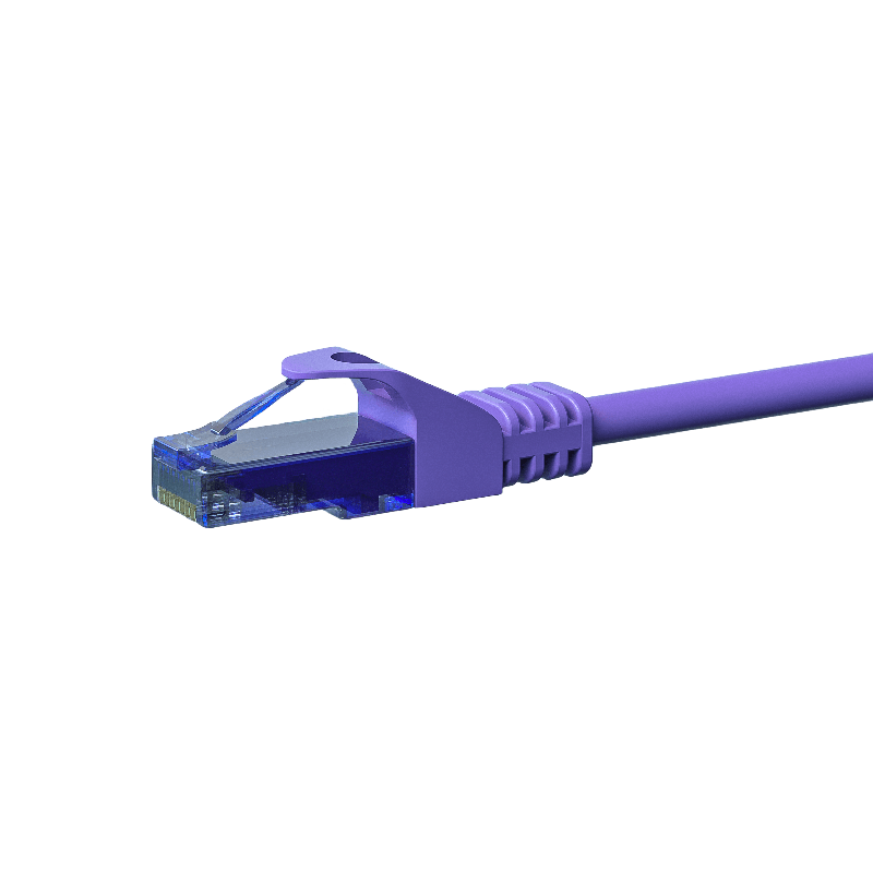 UTP CAT6a patch-kaapeli 1m violetti - 100% kuparia