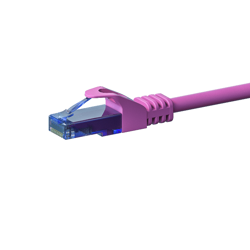 UTP CAT6a patch-kaapeli 0,25m pinkki - 100% kuparia