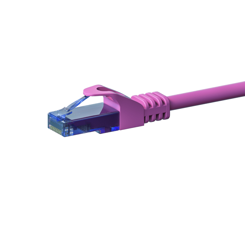 UTP CAT6a patch-kaapeli 0,15m pinkki - 100% kuparia