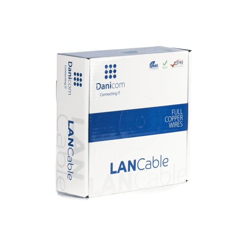 DANICOM CAT5E UTP 100 m kaapeli jäykällä rullalla - LSZH (Eca)