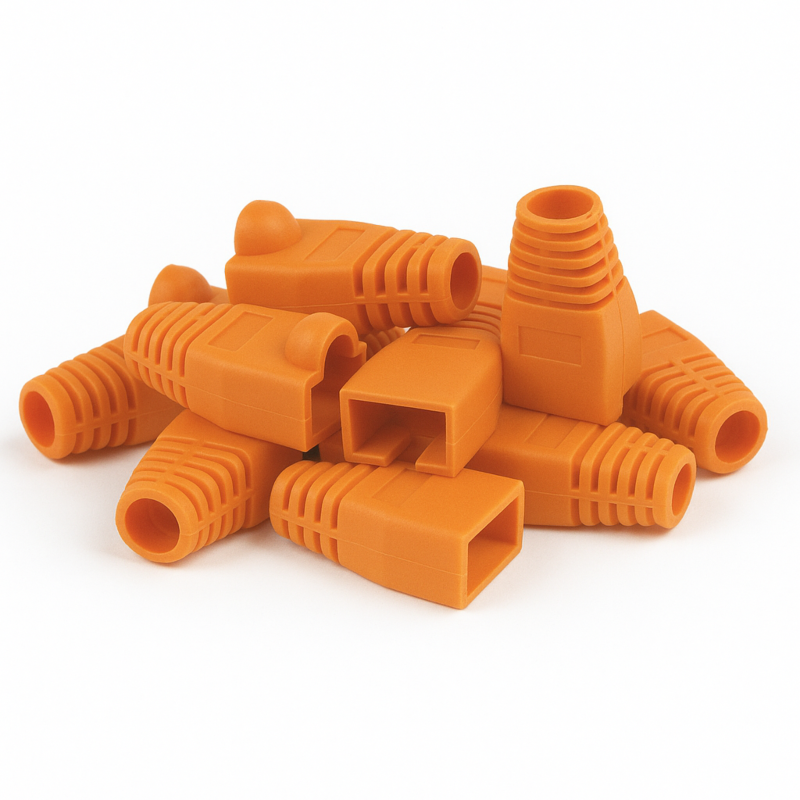DANICOM RJ45 Kaapeliläpivienti Oranssi - 10 kpl