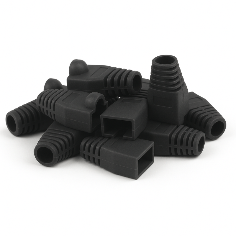 DANICOM RJ45 Kaapeliläpivienti Musta - 10 kpl