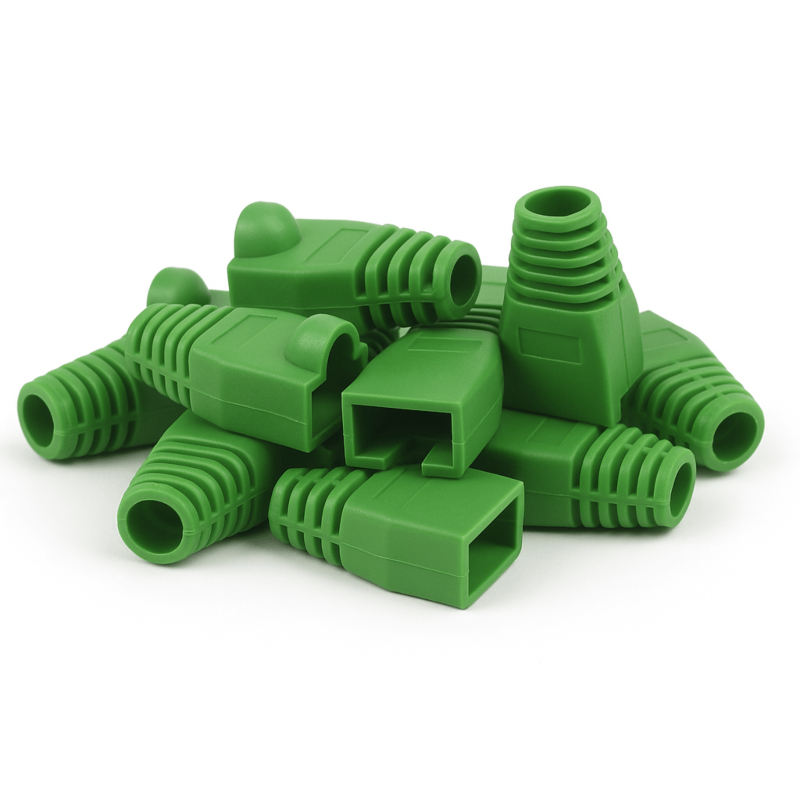 DANICOM RJ45 Kaapeliläpivienti Vihreä - 10 kpl