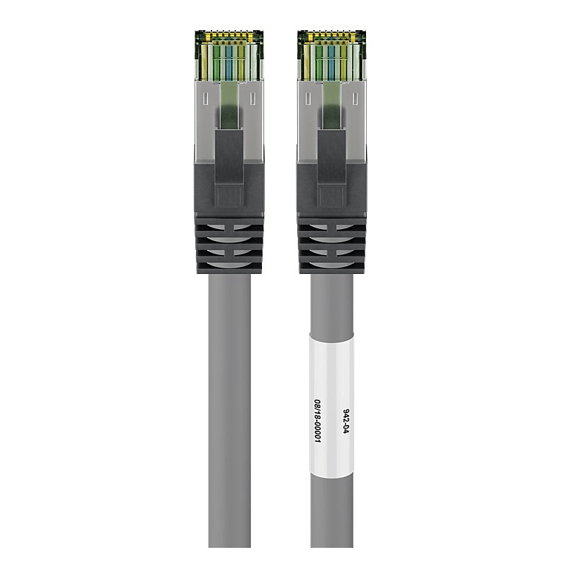 Cat8 S/FTP (PIMF) patch-kaapeli 2m harmaa