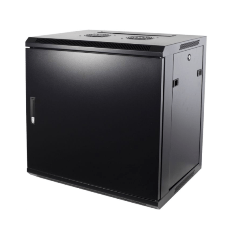 9U seinäkaappi metalliovella 600x600x500mm (LxSxK)