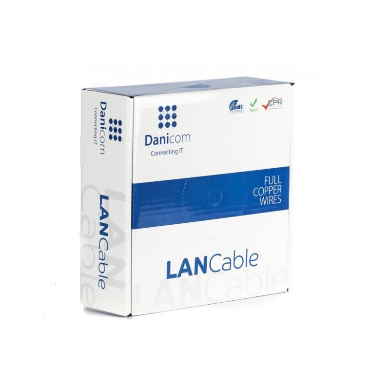 DANICOM CAT5E UTP 100 m kaapeli joustavalla rullalla - PVC (Fca)