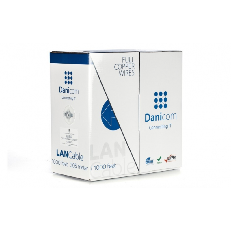 DANICOM CAT6 UTP 305m kaapeli jäykällä rullalla - LSZH (B2ca)