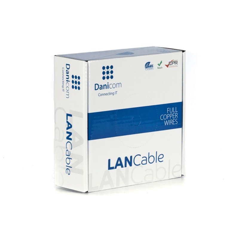 DANICOM CAT6 UTP 50 m kaapeli jäykällä rullalla - LSZH (Dca)