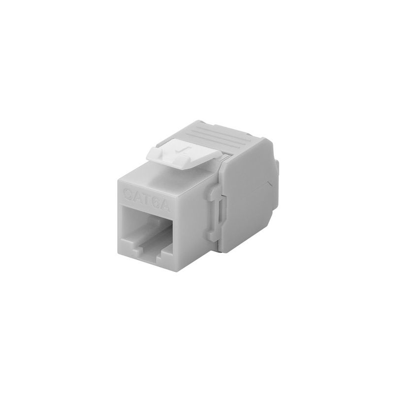CAT6a UTP Keystone -liitin - työkaluton - harmaa