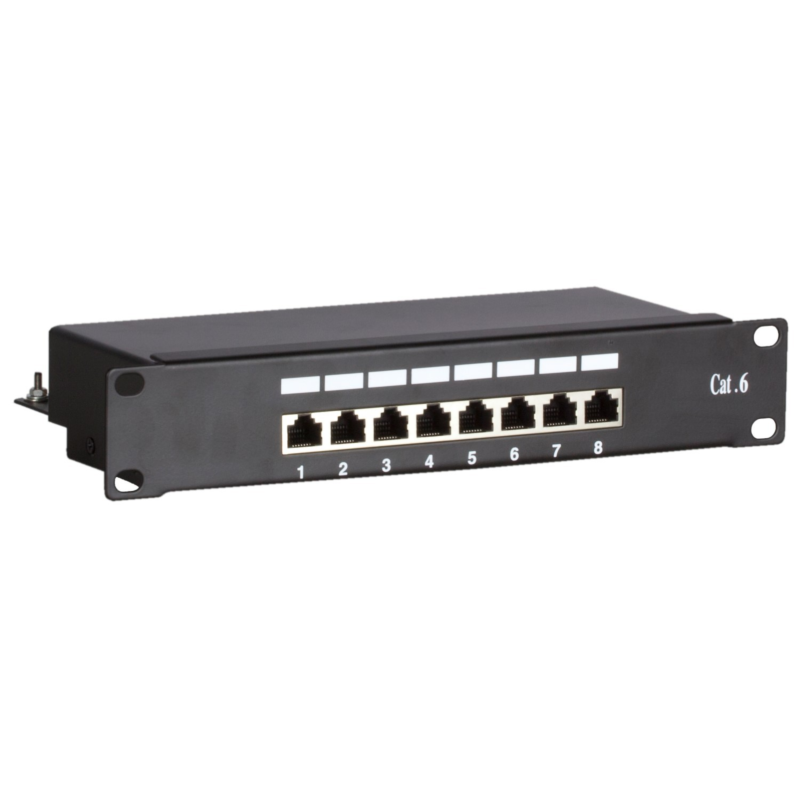 10 tuuman CAT6 FTP patch -paneeli - 8 porttia