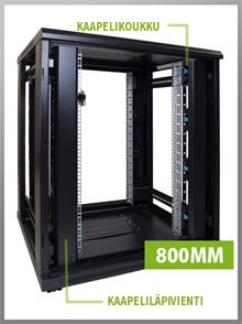 Palvelinkaappi 800 mm leveä
